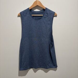 Lululemon Shirt Mens Large Blue Tank Top Metal Vent Tech